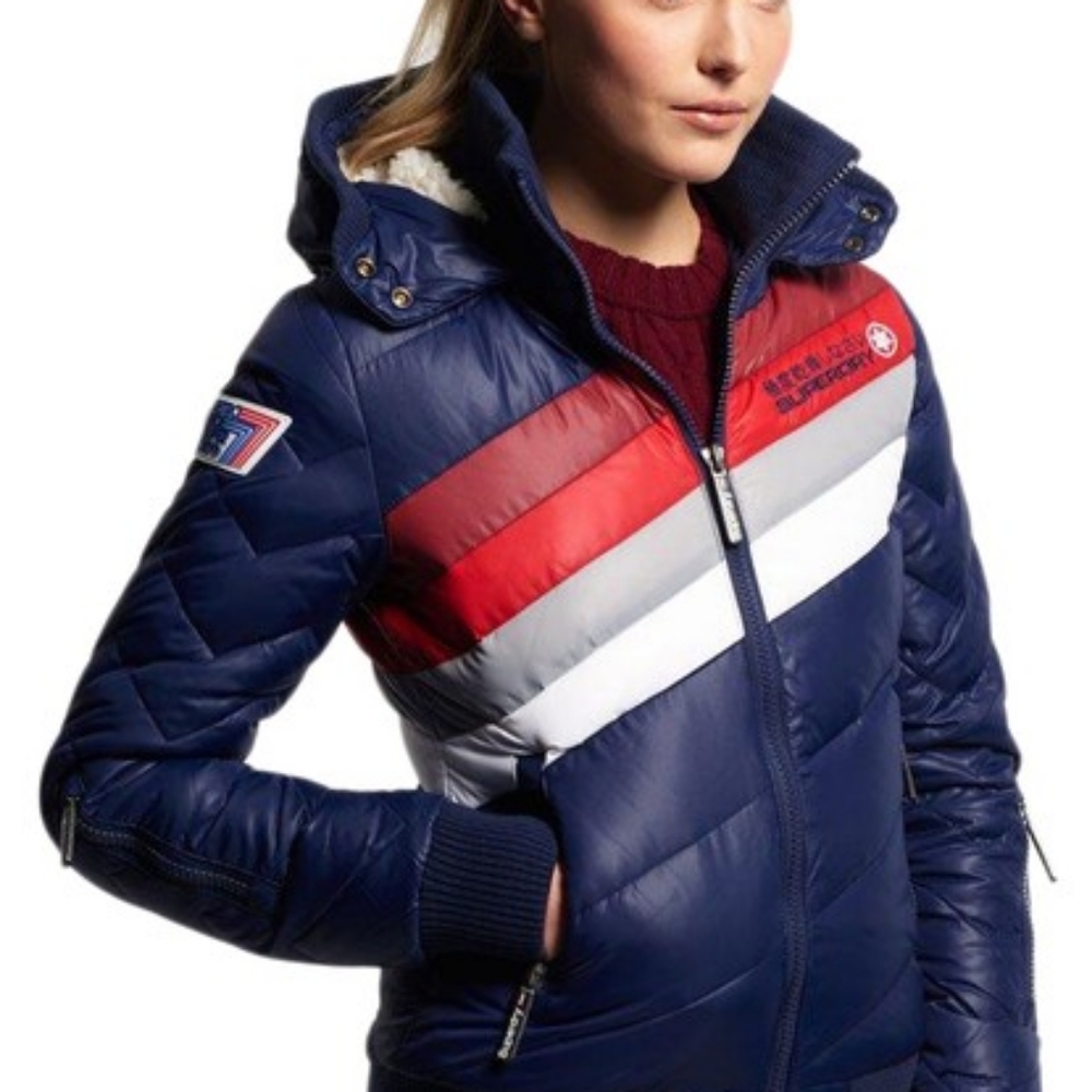 SUPERDRY Retro puffer jacket Sherpa hood